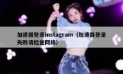 加速器登录instagram（加速器登录失败请检查网络）