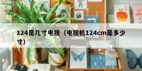 124是几寸电视（电视机124cm是多少寸）