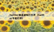 twitter推送通知打不开（twitter不能打开）