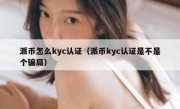 派币怎么kyc认证（派币kyc认证是不是个骗局）