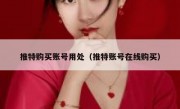 推特购买账号用处（推特账号在线购买）