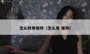 怎么样用推特（怎么用 推特）