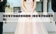 樱花电子锁修改密码视频（樱花电子锁设置密码）