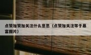 点赞加赞加关注什么意思（点赞加关注等于暴富图片）