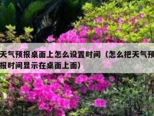 天气预报桌面上怎么设置时间（怎么把天气预报时间显示在桌面上面）