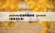 youtube直播数据哪看（youtube直播怎么看）