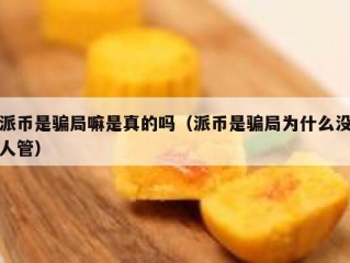 派币是骗局嘛是真的吗（派币是骗局为什么没人管）