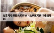 北京尾号限行处罚标准（北京尾号限行违规处罚）