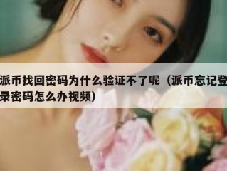 派币找回密码为什么验证不了呢（派币忘记登录密码怎么办视频）