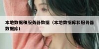 本地数据和服务器数据（本地数据库和服务器数据库）