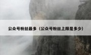 公众号粉丝最多（公众号粉丝上限是多少）