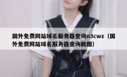国外免费网站域名服务器查询n3cwz（国外免费网站域名服务器查询截图）