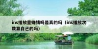 ins播放量赚钱吗是真的吗（ins播放次数算自己的吗）