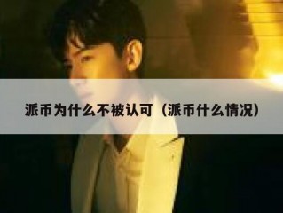 派币为什么不被认可（派币什么情况）