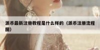 派币最新注册教程是什么样的（派币注册流程图）