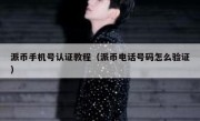 派币手机号认证教程（派币电话号码怎么验证）