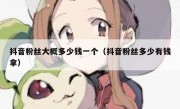 抖音粉丝大概多少钱一个（抖音粉丝多少有钱拿）
