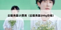 云服务器1t费用（云服务器200g价格）