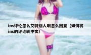 ins评论怎么艾特别人啊怎么回复（如何将ins的评论转中文）