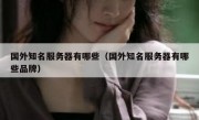 国外知名服务器有哪些（国外知名服务器有哪些品牌）