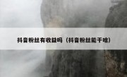 抖音粉丝有收益吗（抖音粉丝能干啥）