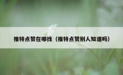 推特点赞在哪找（推特点赞别人知道吗）