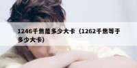 1246千焦是多少大卡（1262千焦等于多少大卡）