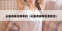 云服务器选哪家的（云服务器哪家更稳定）