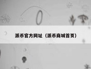 派币官方网址（派币商城首页）