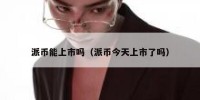 派币能上市吗（派币今天上市了吗）