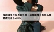 成都限号开车怎么处罚（成都限号开车怎么处罚规定几个小时）