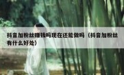 抖音加粉丝赚钱吗现在还能做吗（抖音加粉丝有什么好处）