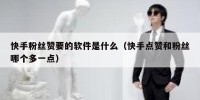 快手粉丝赞要的软件是什么（快手点赞和粉丝哪个多一点）