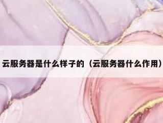 云服务器是什么样子的（云服务器什么作用）