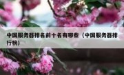 中国服务器排名前十名有哪些（中国服务器排行榜）