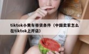 tiktok小黄车带货条件（中国卖家怎么在tiktok上开店）