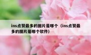 ins点赞最多的图片是哪个（ins点赞最多的图片是哪个软件）