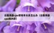 云服务器cpu使用率太高怎么办（云服务器cpu和内存）