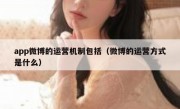 app微博的运营机制包括（微博的运营方式是什么）