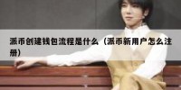 派币创建钱包流程是什么（派币新用户怎么注册）