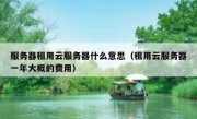 服务器租用云服务器什么意思（租用云服务器一年大概的费用）