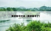 黄骅限号时间（黄骅限号了）