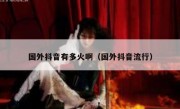 国外抖音有多火啊（国外抖音流行）