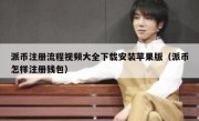 派币注册流程视频大全下载安装苹果版（派币怎样注册钱包）