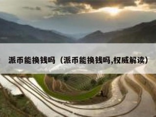 派币能换钱吗（派币能换钱吗,权威解读）