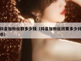 抖音加粉丝群多少钱（抖音加粉丝团要多少抖币）