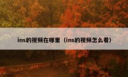 ins的视频在哪里（ins的视频怎么看）