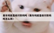 乘车码就是收付款码吗（乘车码就是收付款码吗怎么弄）
