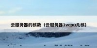 云服务器的核数（云服务器1vcpu几核）