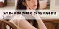 派币怎么审核名字和账号（派币登录新手教程）